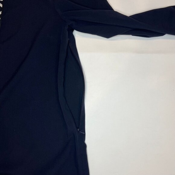 TORY BURCH ARIANA‎ V Neck Tunic with Taping Blouse Embroidered Knit Trim Size 4 - Picture 12 of 16